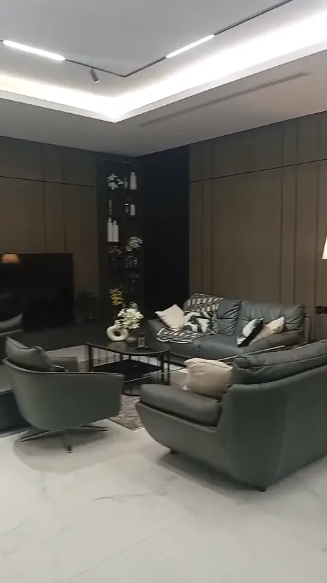 فيديو النتيجة النهائية لديكور شاشة في مجلس