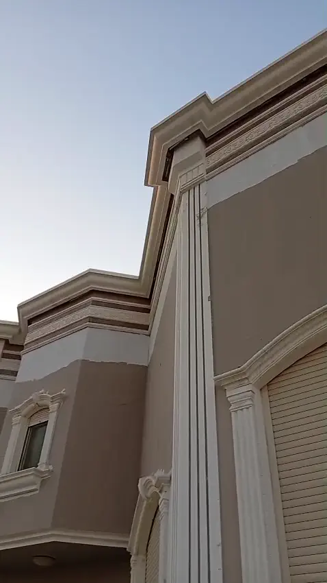 فيديو دهان واجهة فيلا مع كرانيش خارجية